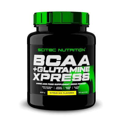 BCAA+Glutamine Xpress Scitec Nutrition 600 g Citrus Mix,  ml, Scitec Nutrition. BCAA. Weight Loss recovery Anti-catabolic properties Lean muscle mass 
