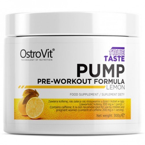Предтренировочный комплекс Ostrovit Pump, 300 грамм Лимон,  ml, Optisana. Pre Workout. Energy & Endurance 