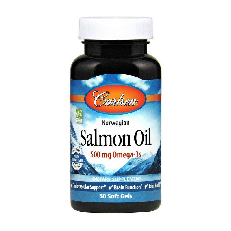 Carlson Labs Омега 3 Carlson Labs Salmon Oil 500 mg Omega-3s (50 капс)  рыбий жир карлсон лаб, , 50 