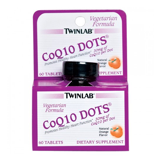 CoQ10 Dots, 60 pcs, Twinlab. Coenzym Q10. General Health Antioxidant properties CVD Prevention Exercise tolerance 