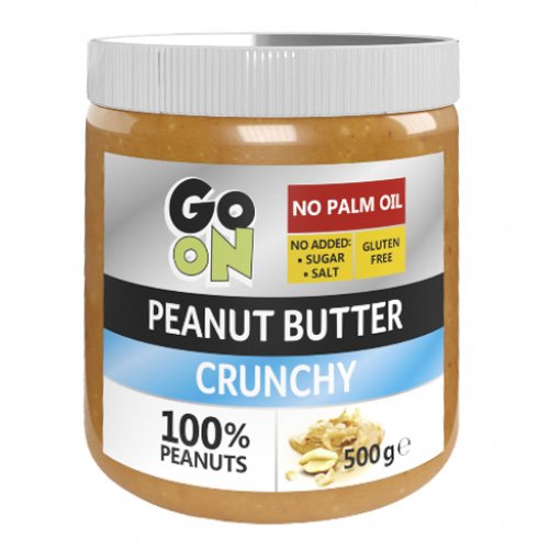Заменитель питания GoOn Peanut butter, 500 грамм (Crunchy) - стекло,  ml, Go On Nutrition. Meal replacement. 