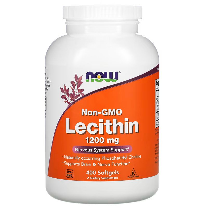 Натуральная добавка NOW Lecithin 1200 mg, 400 капсул,  мл, Now. Hатуральные продукты. Поддержание здоровья 