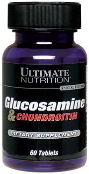 Glucosamine & Chondroitin, 60 шт, Ultimate Nutrition. Глюкозамин Хондроитин. Поддержание здоровья Укрепление суставов и связок 