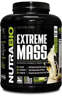 Extreme Mass, 2720 g, NutraBio. Gainer. Mass Gain Energy & Endurance recovery 