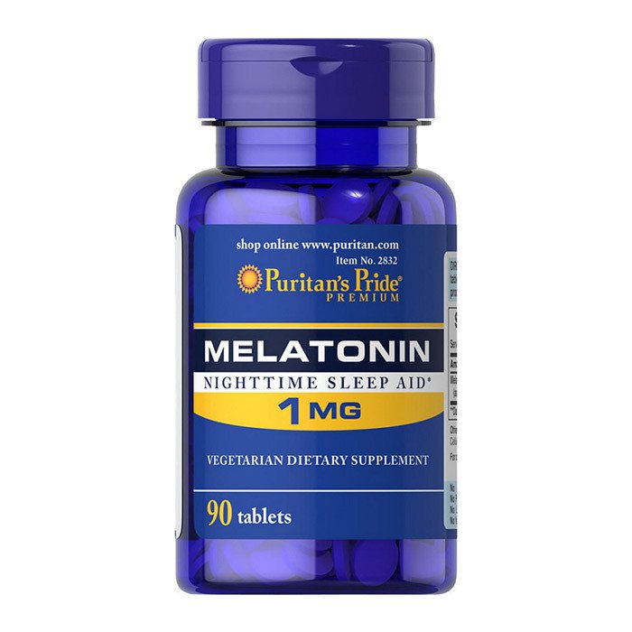 Мелатонин Puritan's Pride Melatonin 1 mg (90 табл) пуританс прайд,  ml, Puritan's Pride. Melatoninum. Improving sleep recovery Immunity enhancement General Health 