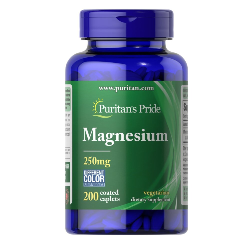 Витамины и минералы Puritan's Pride Magnesium 250 mg, 200 каплет,  мл, Puritan's Pride. Витамины и минералы. Поддержание здоровья Укрепление иммунитета 
