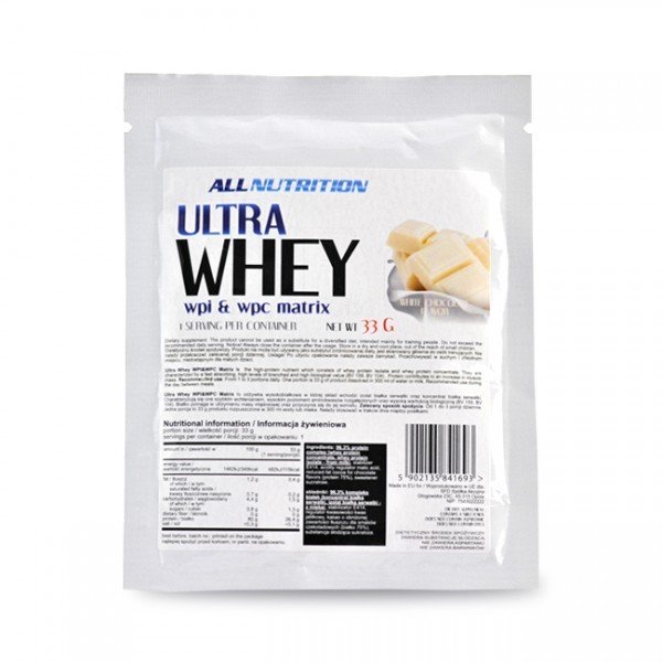 Ultra Whey WPI & WPC Matrix, 33 g, AllNutrition. Mezcla de proteínas de suero de leche. 