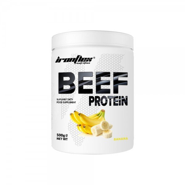 Протеин IronFlex Beef Protein, 500 грамм Банан,  ml, IronFlex. Proteína. Mass Gain recuperación Anti-catabolic properties 