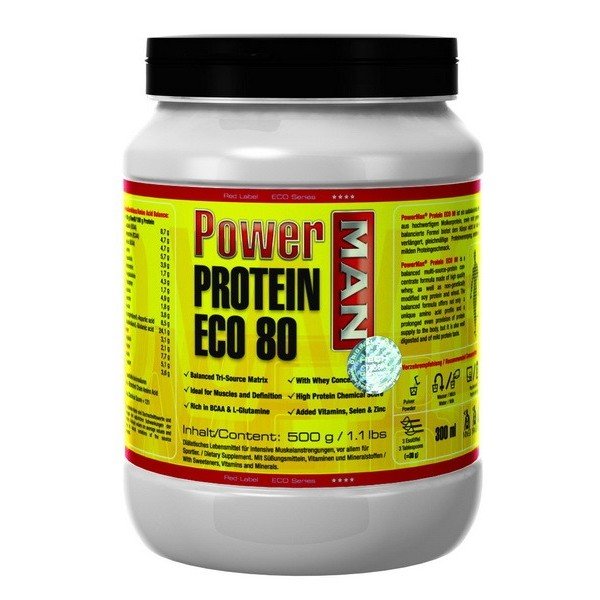 Protein ECO 80, 500 g, Power Man. Vegetable protein. 