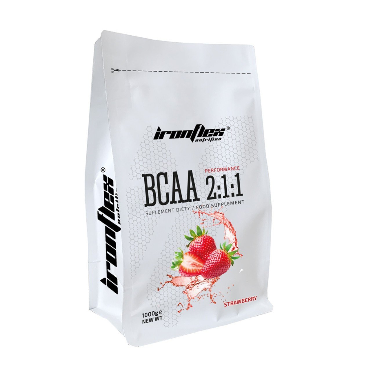 БЦАА Iron Flex BCAA 2:1:1 1000 грамм Клубника,  ml, IronFlex. BCAA. Weight Loss स्वास्थ्य लाभ Anti-catabolic properties Lean muscle mass 