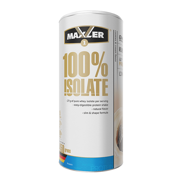 Сывороточный протеин изолят Maxler 100% Isolate (450 г) макслер cookies & cream,  мл, Maxler. Сывороточный изолят. Сухая мышечная масса Снижение веса Восстановление Антикатаболические свойства 