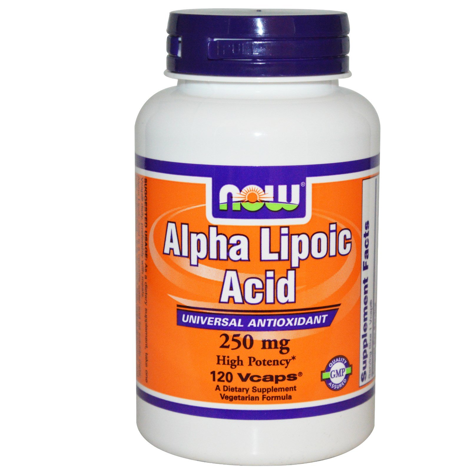 Alpha Lipoic Acid 250 mg, 120 pcs, Now. Alpha Lipoic Acid. General Health Glucose metabolism regulation Lipid metabolism regulation 