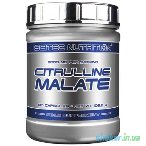 Л-Цитруллин малат Scitec Nutrition Citrulline Malate (90 капсул) скайтек нутришн,  мл, Scitec Nutrition. Цитруллин. 