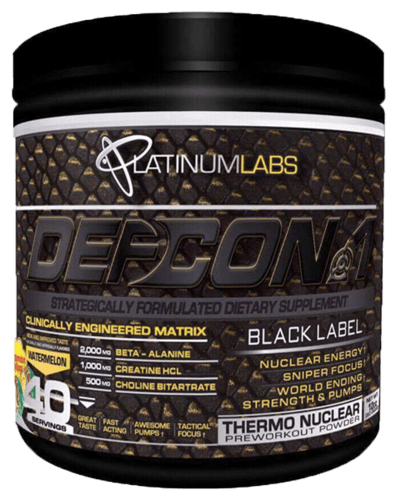 Defcon-1 Black, 320 g, Platinum Labs. Pre Workout. Energy & Endurance 