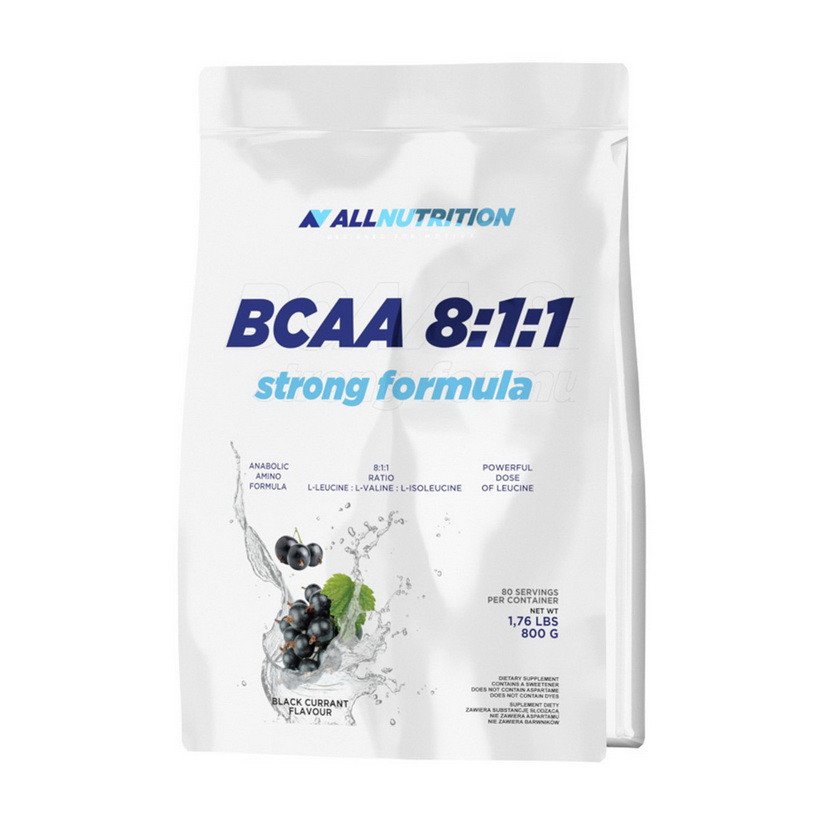 БЦАА AllNutrition BCAA 8:1:1 ( 800 г) алл нутришн black currant,  мл, AllNutrition. BCAA. Снижение веса Восстановление Антикатаболические свойства Сухая мышечная масса 
