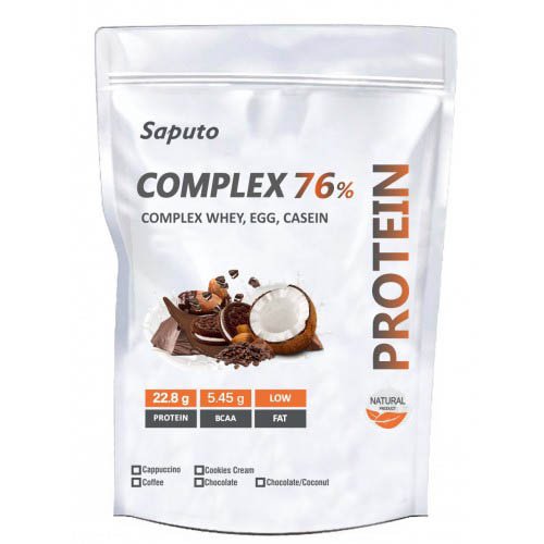 Протеин Saputo Complex 76% (Whey, Egg, Casein), 2 кг Печенье,  мл, Saputo. Протеин. Набор массы Восстановление Антикатаболические свойства 