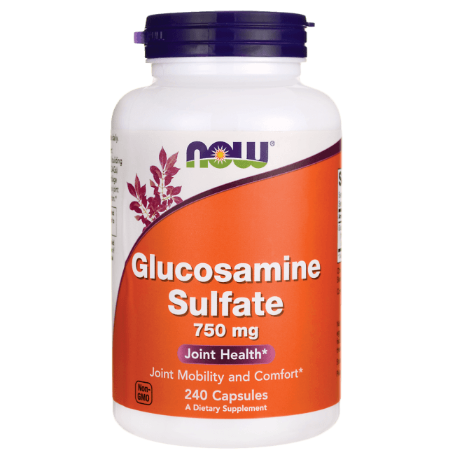 Glucosamine Sulfate 750 mg, 240 шт, Now. Глюкозамин. Поддержание здоровья Укрепление суставов и связок 