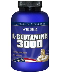 L-Glutamine 3000, 120 шт, Weider. Глютамин. Набор массы Восстановление Антикатаболические свойства 