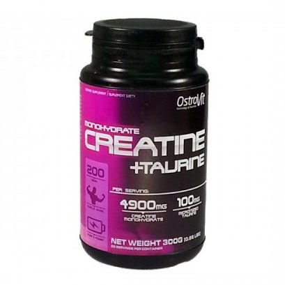 Creatine+taurine, 300 g, OstroVit. Creatine monohydrate. Mass Gain Energy & Endurance Strength enhancement 