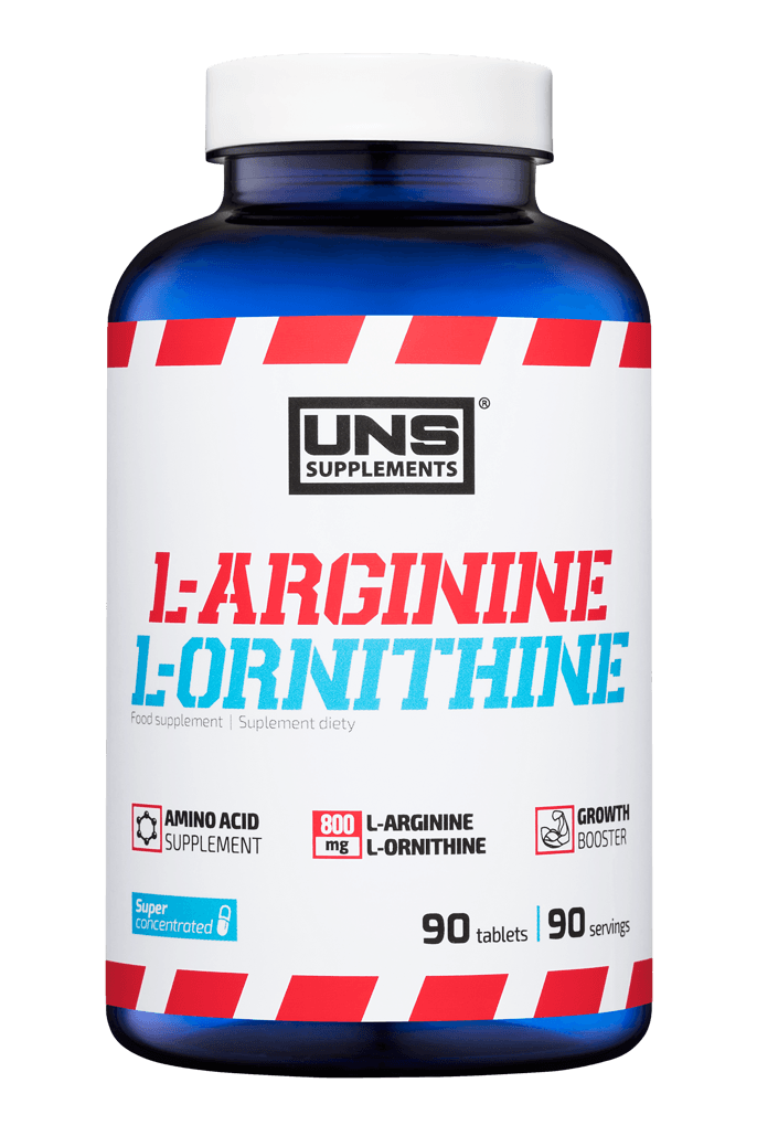 L-Arginine L-Ornithine, 90 pcs, UNS. Amino acid complex. 