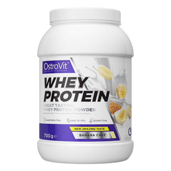 Протеин OstroVit Whey Protein, 700 грамм Банановый пирог,  мл, OstroVit. Протеин. Набор массы Восстановление Антикатаболические свойства 