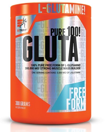 Gluta Pure 100, 300 g, EXTRIFIT. Glutamine. Mass Gain recovery Anti-catabolic properties 