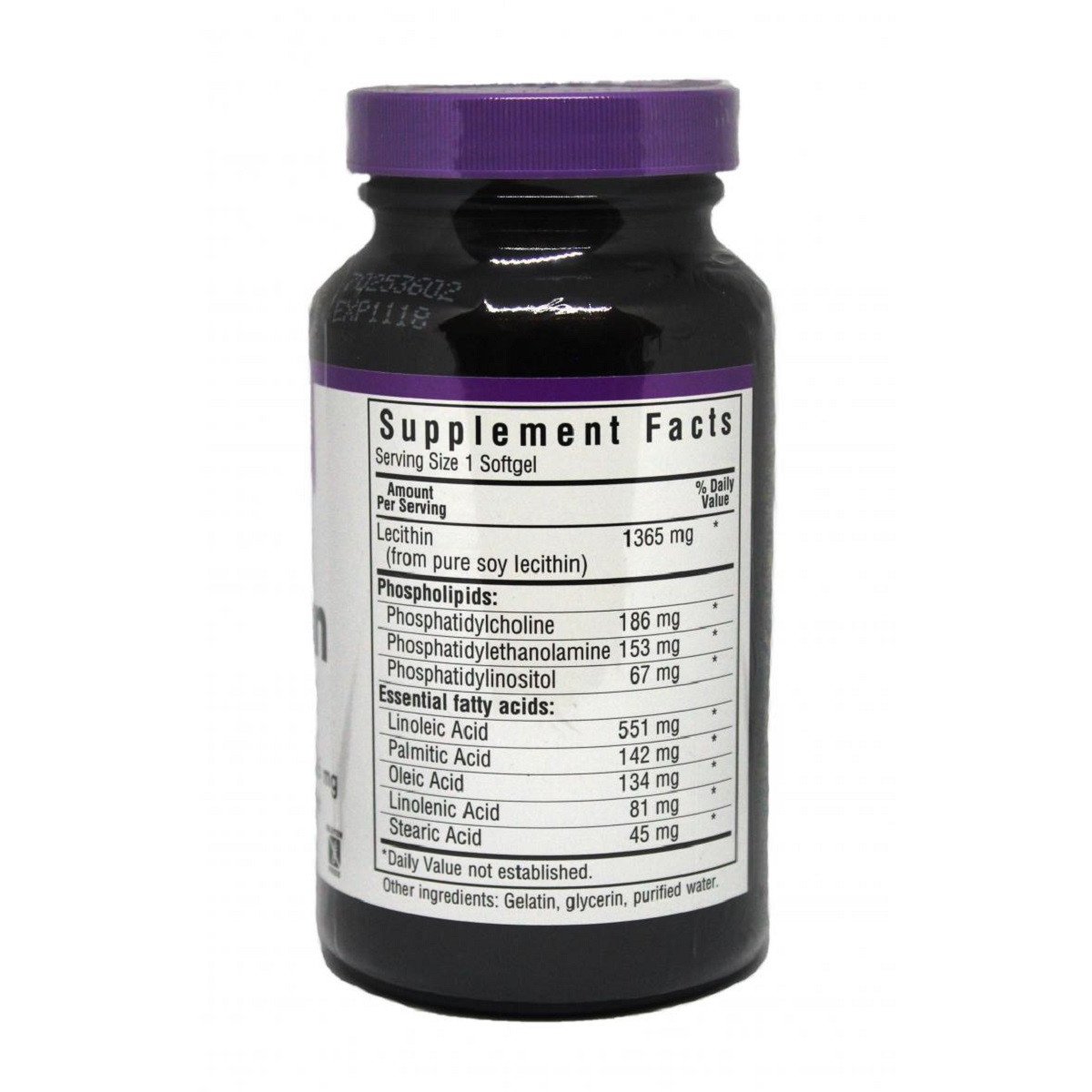 Натуральный Лецитин 1365мг, Bluebonnet Nutrition, 90 желатиновых капсул,  мл, Bluebonnet Nutrition. Лецитин