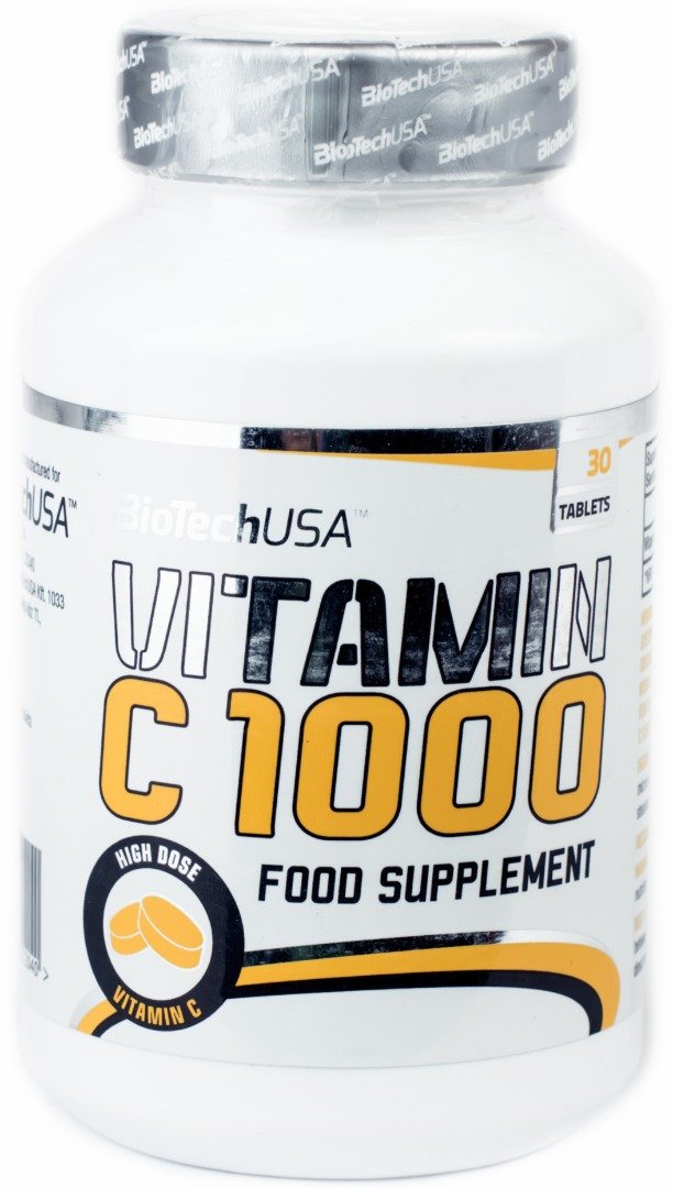 Vitamin C 1000, 30 шт, BioTech. Витамин C. Поддержание здоровья Укрепление иммунитета 