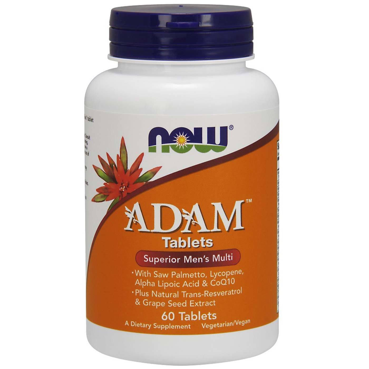 Adam, 60 pcs, Now. Vitamin Mineral Complex. General Health Immunity enhancement 