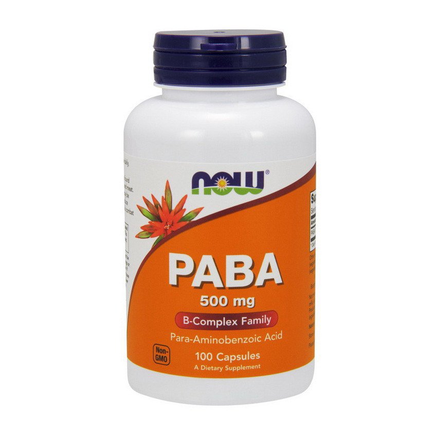 Now Парааминобензойная кислота Now Foods PABA (100 капс) пабк нау фудс витамин б10, , 100 