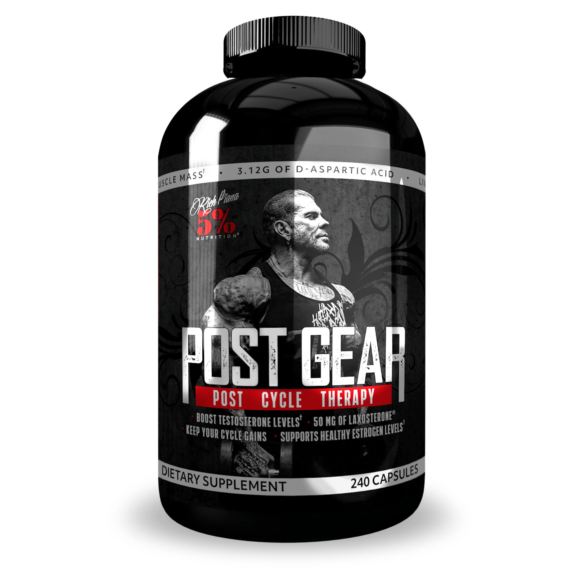 Rich Piana 5% Nutrition 5%  Post Gear PCT 240 шт. / 30 servings,  ml, Rich Piana 5%. PCT. recovery 