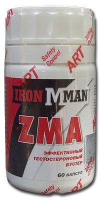 ZMA, 60 piezas, Ironman. ZMA (zinc, magnesio y B6). General Health Testosterone enhancement 