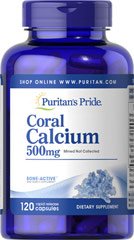 Coral Calcium 500 mg, 120 шт, Puritan's Pride. Кальций Ca. 