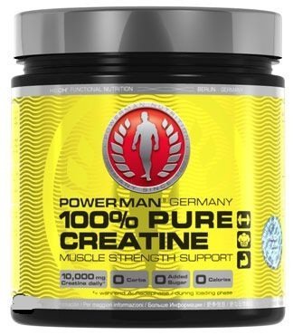 100% Pure Creatine, 500 g, Power Man. Creatine monohydrate. Mass Gain Energy & Endurance Strength enhancement 