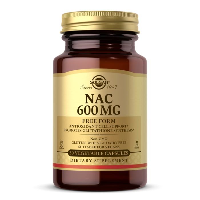 Аминокислота Solgar NAC 600 mg, 30 вегакапсул,  мл, Solgar. Аминокислоты. 
