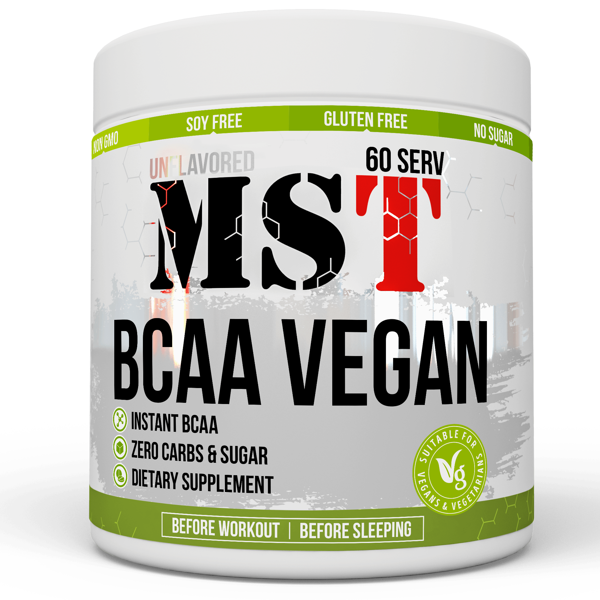 BCAA Vegan, 300 g, MST Nutrition. BCAA. Weight Loss स्वास्थ्य लाभ Anti-catabolic properties Lean muscle mass 