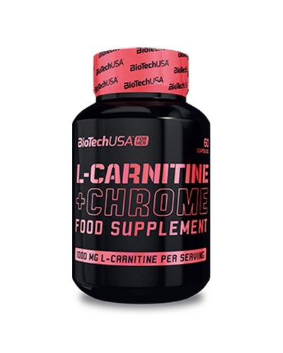 L-Carnitine + Chrome, 60 pcs, BioTech. L-carnitine. Weight Loss General Health Detoxification Stress resistance Lowering cholesterol Antioxidant properties 