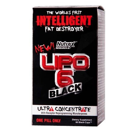 NR Lipo-6 Black Ultra Concentrate 60 black-caps,  мл, Nutrex Research. Жиросжигатель. Снижение веса Сжигание жира 