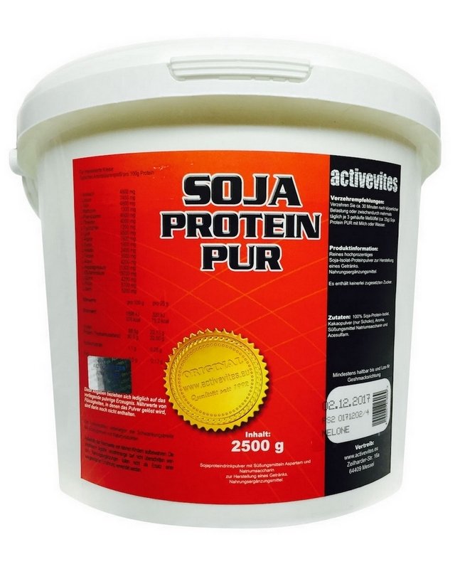 Soja Protein Pur, 2500 g, Activevites. Soy protein. 