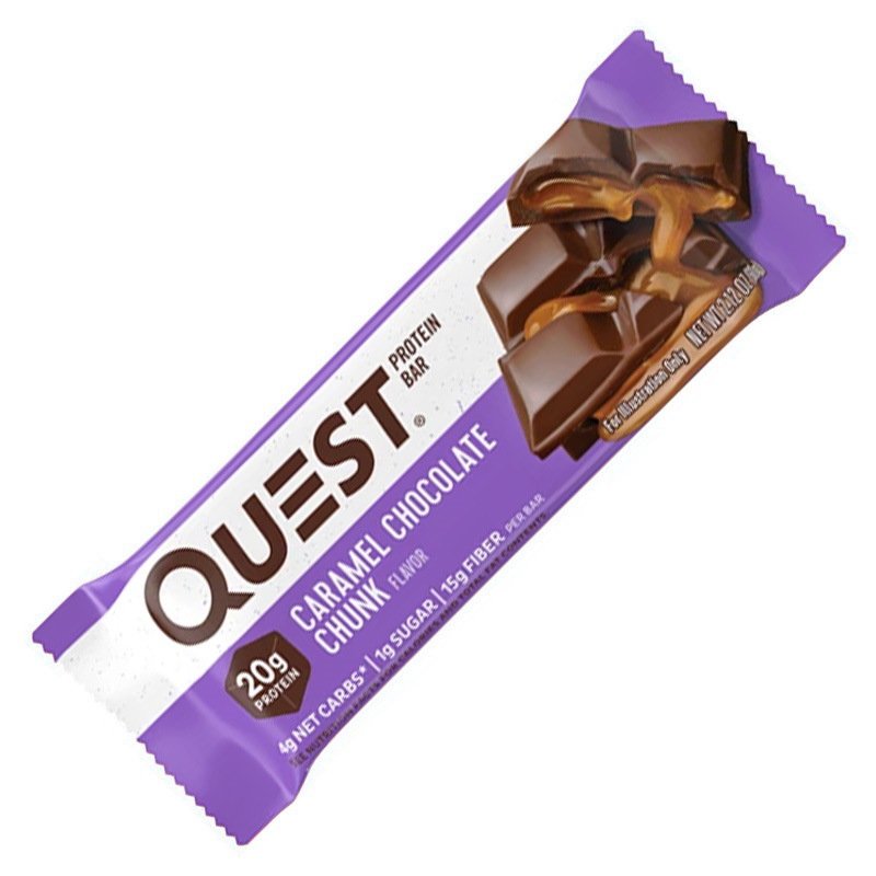 Батончик Quest Nutrition Protein Bar, 60 грамм Шоколад карамель,  ml, Quest Nutrition. Bares. 