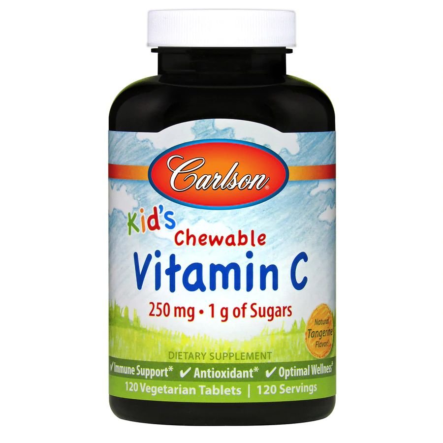 Витамины и минералы Carlson Labs Kid's Chewable Vitamin C, 120 таблеток,  мл, Carlson Labs. Витамины и минералы. Поддержание здоровья Укрепление иммунитета 