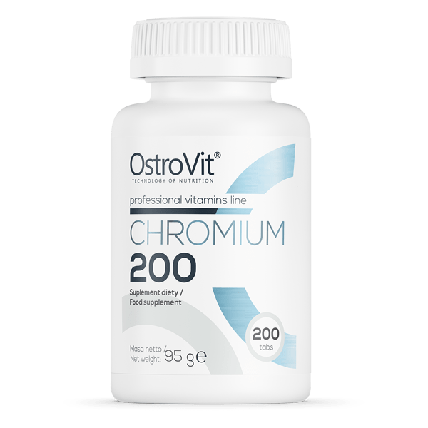 Хром OstroVit Chromium 200 таблеток,  ml, OstroVit. Picolinato de cromo. Weight Loss Glucose metabolism regulation Appetite reducing 