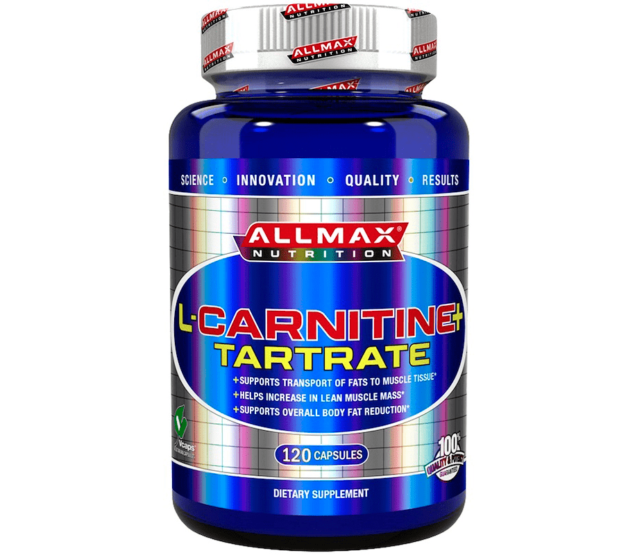 Л-карнитин All Max Nutrition L-Carnitine Tartrate (120 капс) аллмакс,  ml, AllMax. L-carnitine. Weight Loss General Health Detoxification Stress resistance Lowering cholesterol Antioxidant properties 