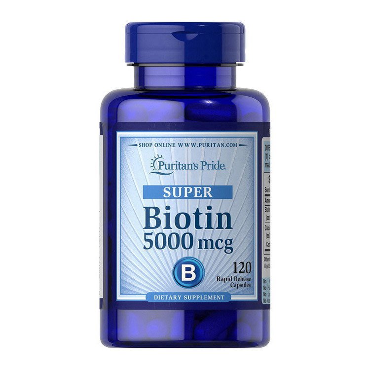 Puritan's Pride Биотин Puritan's Pride Biotin 5000 mcg (120 капс) витамин б7 b7 пуританс прайд, , 120 