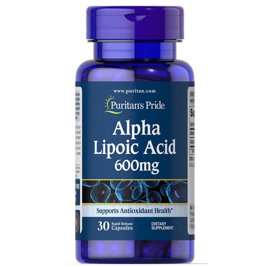 Puritan's Pride Витамины и минералы Puritan's Pride Alpha Lipoic Acid 600 mg, 30 капсул, , 