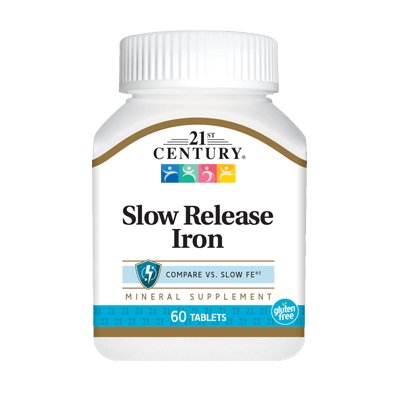 21st Century Витамины и минералы 21st Century Slow Release Iron, 60 таблеток, , 