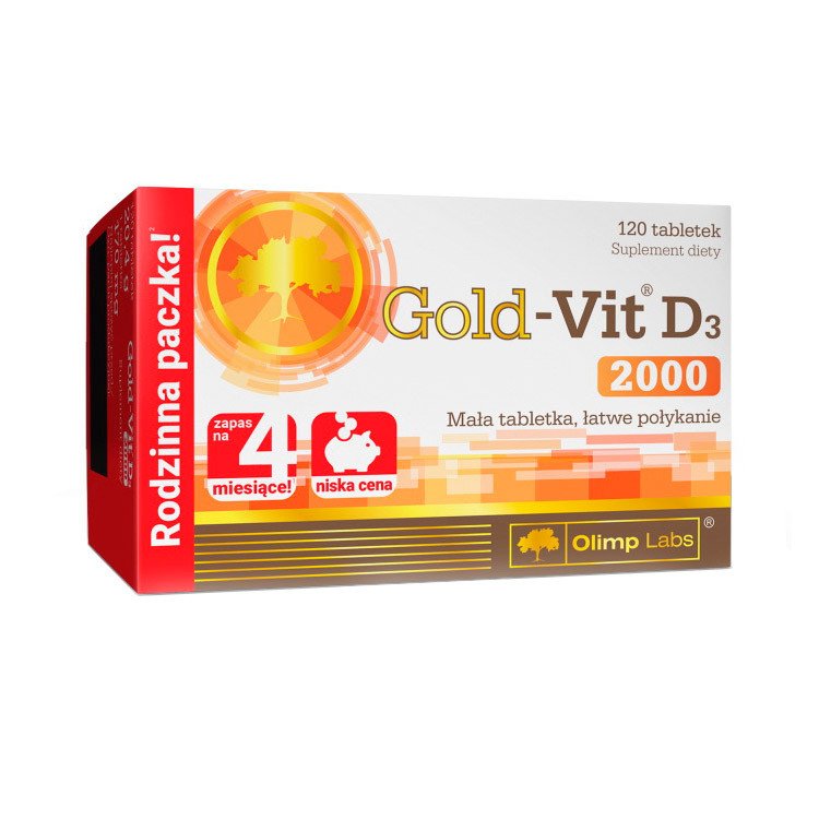 Вітамін Gold Vit D3 2000 Olimp Labs 120 tabs,  мл, Olimp Labs. Витамины и минералы. Поддержание здоровья Укрепление иммунитета 