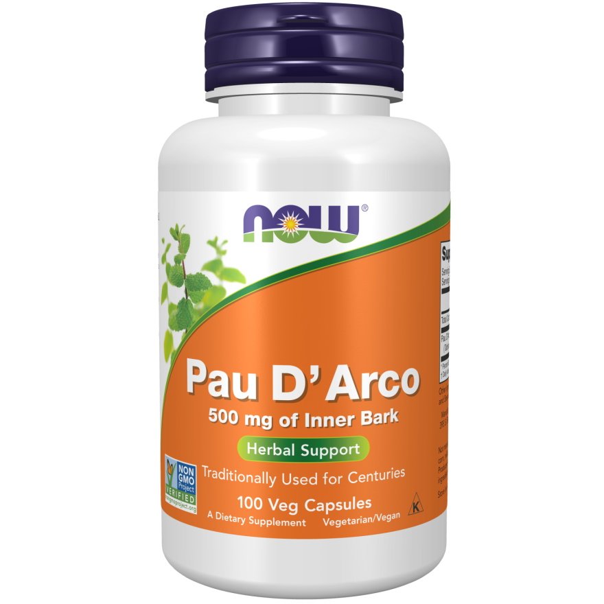 Натуральная добавка NOW Pau D'Arco 500 mg, 100 капсул,  мл, Now. Hатуральные продукты. Поддержание здоровья 