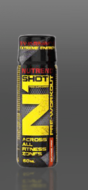 N1 Shot, 1 piezas, Nutrend. Pre Entreno. Energy & Endurance 