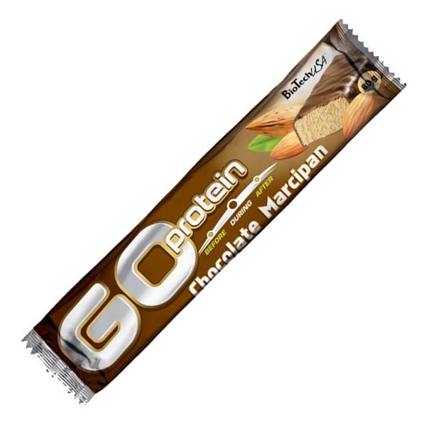 Батончик BioTech Go Protein Bar, 80 грамм Шоколад-марципан,  мл, BioTech. Батончик. 